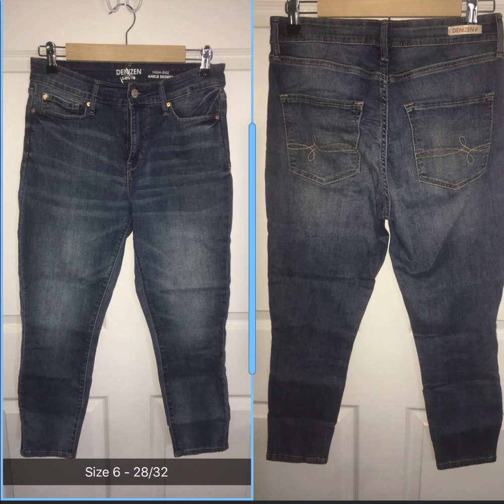 Levi Denizen size 6 high rise ankle skinny